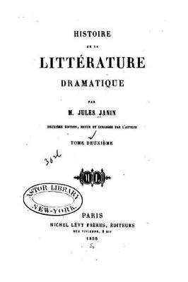 Book cover for Histoire de la Littérature Dramatique