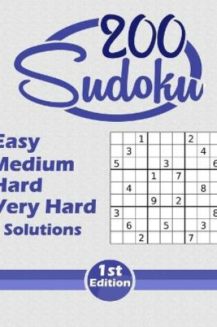 Cover of Sudoku 200 Easy Medium Hard Very hard