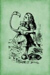 Book cover for Alice in Wonderland Journal - Alice and The Flamingo (Green)