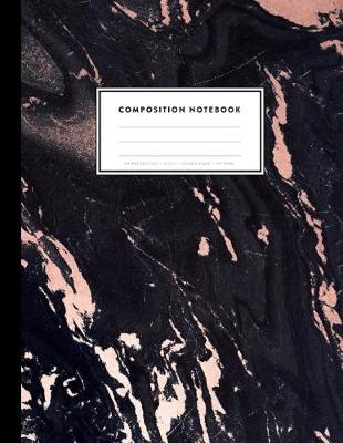 Cover of Composition Notebook - Marble and Gold, 8.5 X 11, College Ruled, 100 Pages