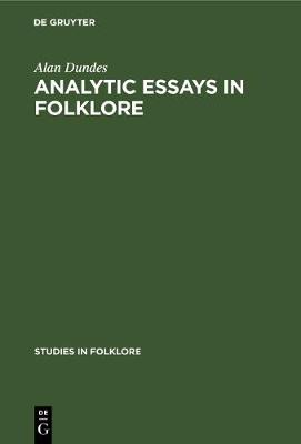 Cover of Analytic Essays in Folklore