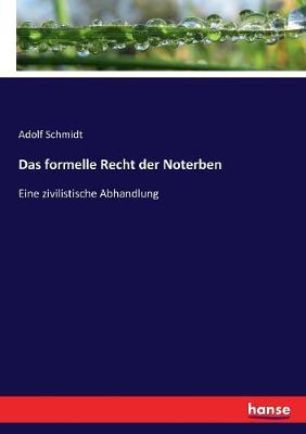 Book cover for Das formelle Recht der Noterben