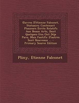 Book cover for Uvres D'Etienne Falconet, Statuaire