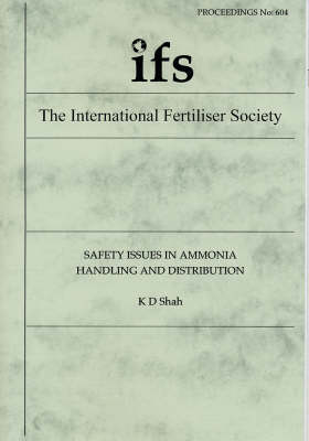 Book cover for Safety Issues in Ammonia Handling and Distribution