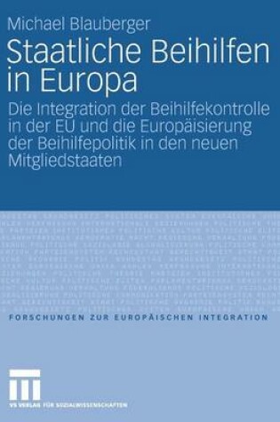 Cover of Staatliche Beihilfen in Europa