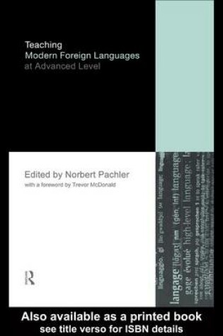 Cover of Teaching Modern Foreign Languages at Advanced Level