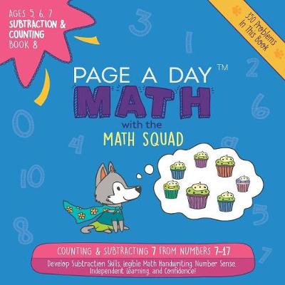 Book cover for Page a Day Math Subtraction & Counting Book 8