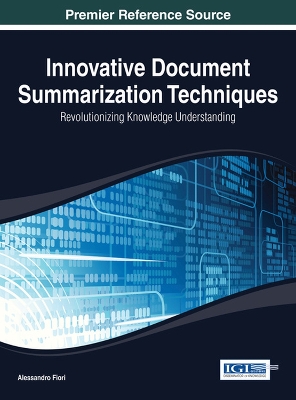 Cover of Innovative Document Summarization Techniques