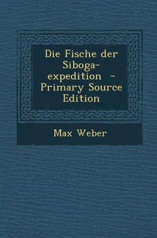 Cover of Die Fische Der Siboga-Expedition