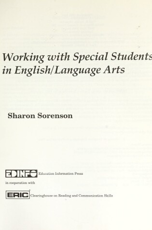 Cover of Working with Special Students in English/Language Arts