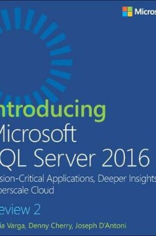 Cover of Introducing Microsoft SQL Server 2016