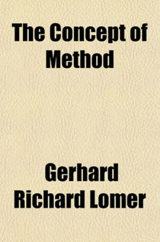 Cover of The Concept of Method