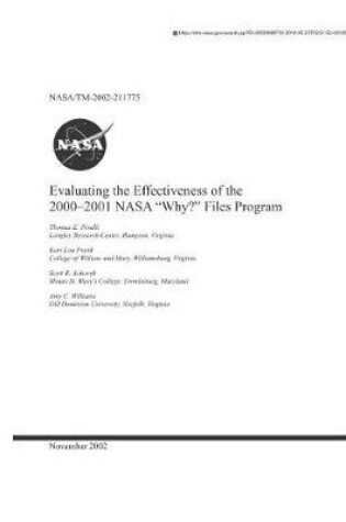 Cover of Evaluating the Effectiveness of the 2000-2001 NASA "why?" Files Program