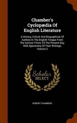 Book cover for Chamber's Cyclopaedia of English Literature