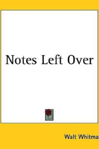 Cover of Notes Left Over