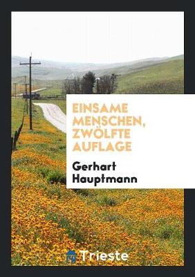 Book cover for Einsame Menschen