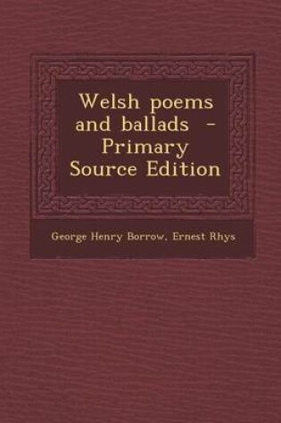 Cover of Welsh Poems and Ballads