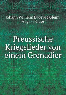 Book cover for Preussische Kriegslieder von einem Grenadier