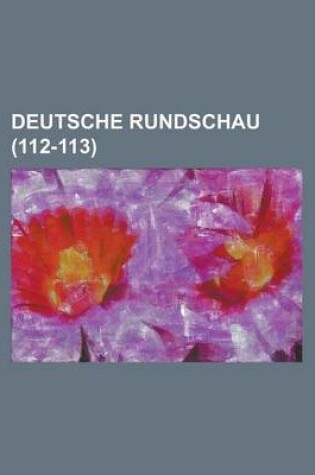 Cover of Deutsche Rundschau (112-113)