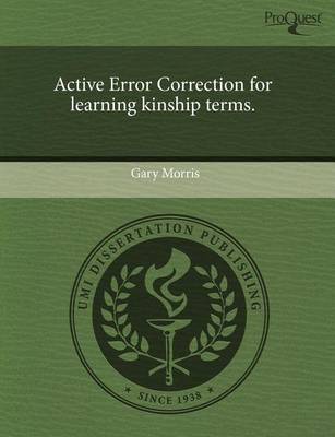 Book cover for Active Error Correction for Learning Kinship Terms