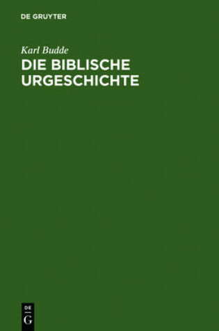 Cover of Die Biblische Urgeschichte