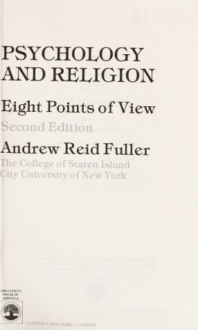 Cover of Psychology and Religion