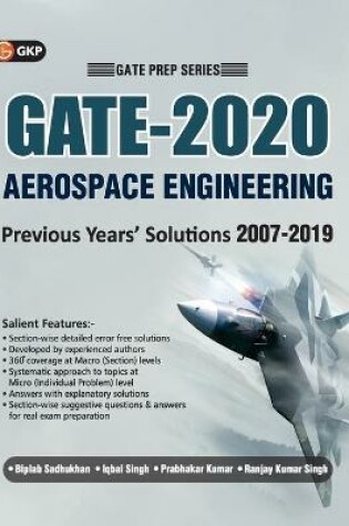 Cover of Gate 2020 Aerospace Engineering 13 Years' Section Wise Solved Paper 2007-19