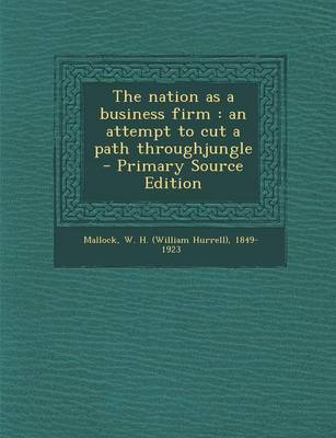 Book cover for The Nation as a Business Firm