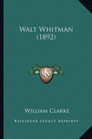 Cover of Walt Whitman (1892)