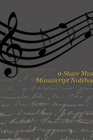 Cover of 9-Stave Music Manuscript Notebook - Wavy Music Staff