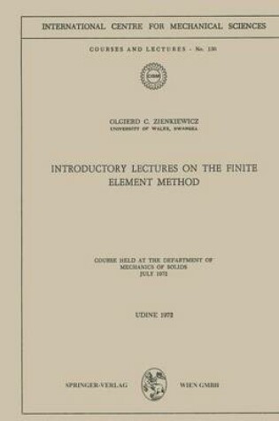 Cover of Introductory Lectures on the Finite Element Method