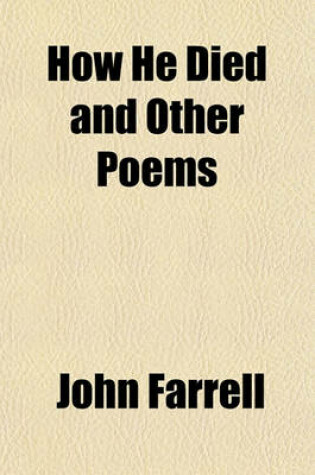 Cover of How He Died and Other Poems