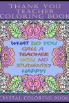 Book cover for Thank You Teacher Coloring Book.