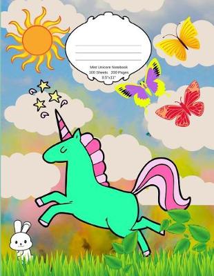 Book cover for Mint Unicorn Notebook