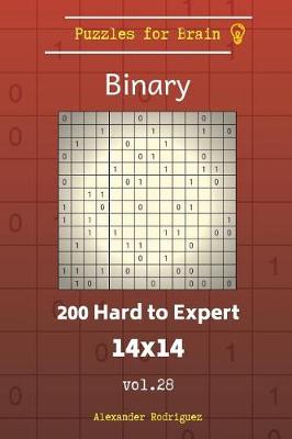 Book cover for Puzzles for Brain Binary - 200 Hard to Expert 14x14 vol. 28