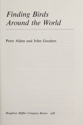 Cover of Finding Birds Around World