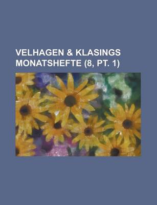 Book cover for Velhagen & Klasings Monatshefte (8, PT. 1 )