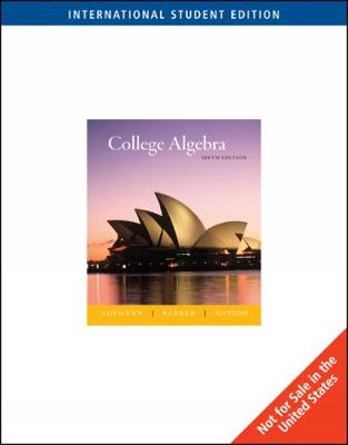 Book cover for College Algebra, International Edition