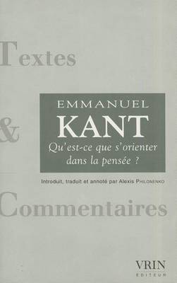 Book cover for Qu'est-Ce Que s'Orienter Dans La Pensee?