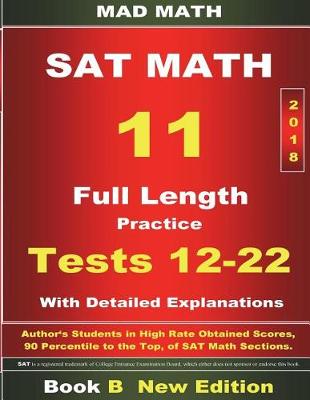 Book cover for 2018 New SAT Math Tests 12-22 Book B