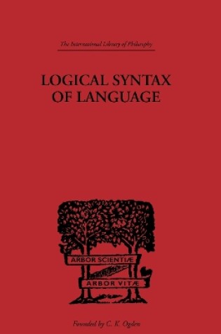 Cover of Logical Syntax of Language