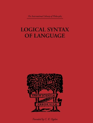 Cover of Logical Syntax of Language