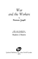 Book cover for War & the Workers