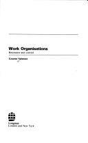 Book cover for Work Organizations