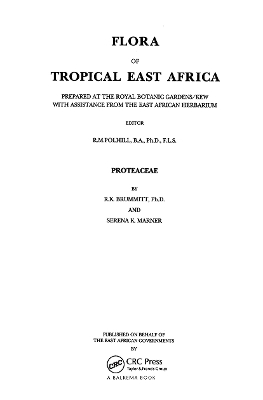 Cover of Flora of Tropical East Africa - Proteaceae (1993)