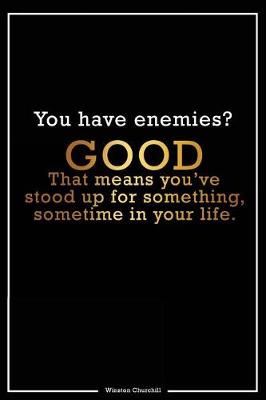 Book cover for You Have Enemies? Good That Means Youve Stood Up for Something, Sometime in Your