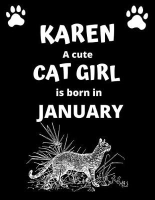 Book cover for KAREN a cute cat girl is born in January