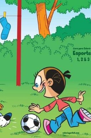 Cover of Livro para Colorir de Esportes 1, 2 & 3