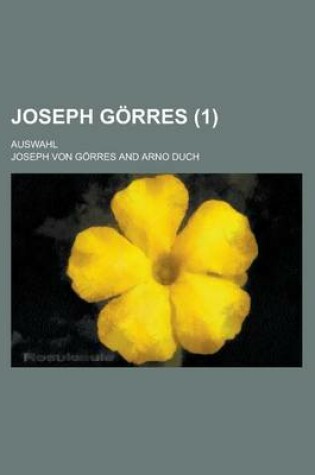 Cover of Joseph Gorres; Auswahl (1)