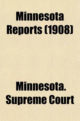 Book cover for Minnesota Reports (Volume 104)